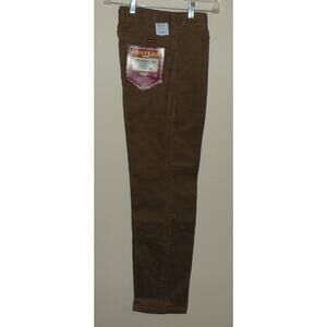 Vtg Rustler Straight Leg Western Men's Boys Corduroy Pants 28 x 32 Brown NWT USA